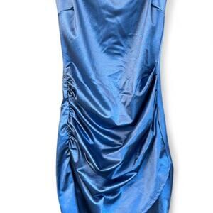 Windsor Large Blue Satin Mini Dress